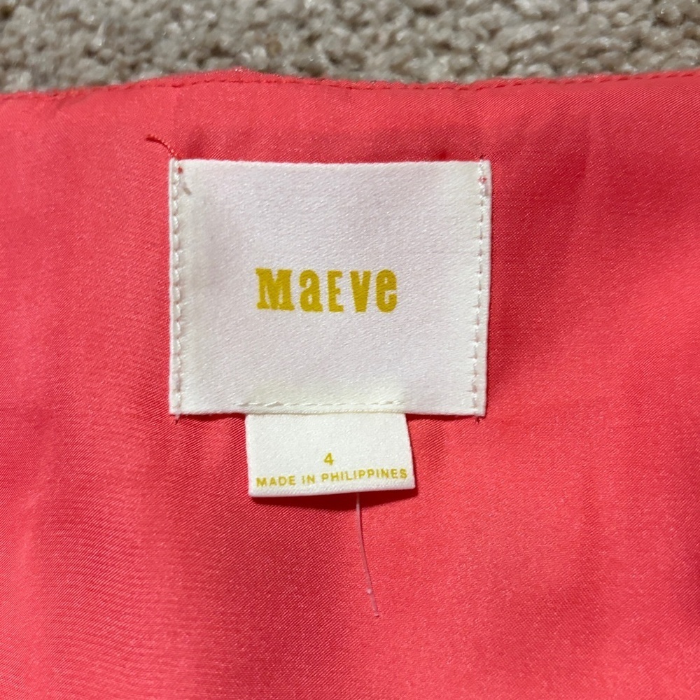 Maeve DressAnthropologie Coralshine Eyelet Dress Size 4 Shimmer - Picture 5 of 6